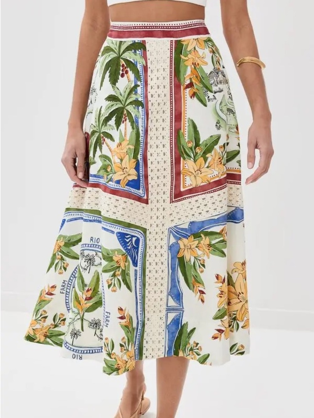 FARM Rio Floral Maxi Skirt in Multicolor